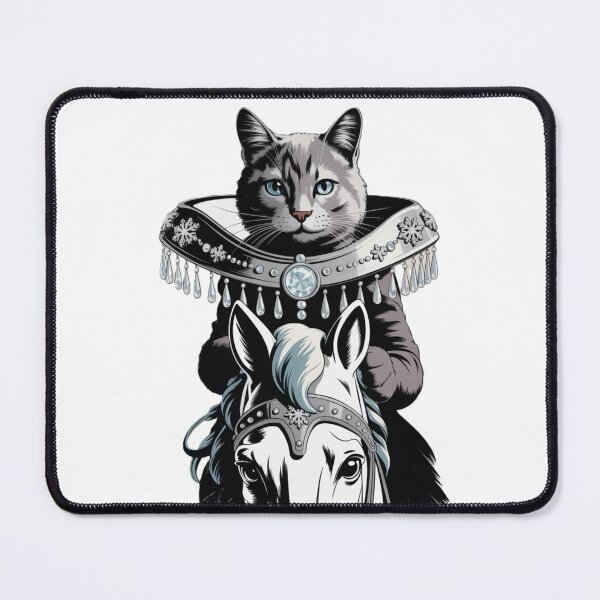 Item preview, Majestic Carousel Rodeo Horse Cat black and white designed and sold by JediKittenWars.