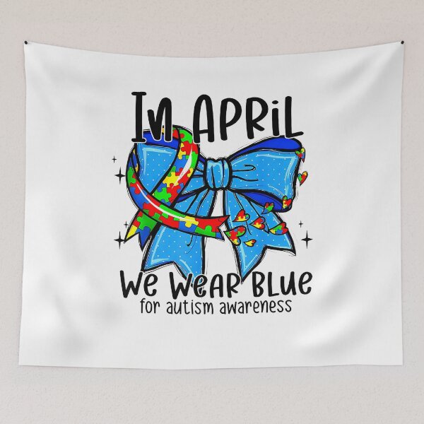 Item preview, In April We Wear Blue For Autism Awareness designed and sold by Goleon12.
