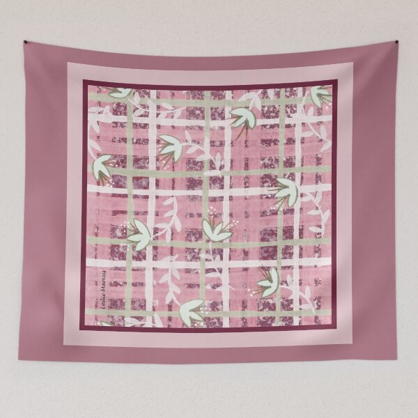 Item preview, FLORAL PLAID~ROSE designed and sold by Leslie Marcus.