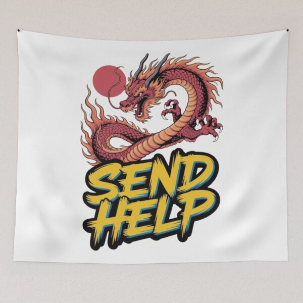 Item preview, Send Help – Fire Dragon Distress designed and sold by NewUSShop.