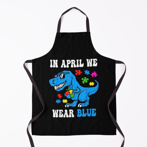 Item preview, in April We Wear Blue Autism Awareness Dino T-Rex Dinosaur designed and sold by Goleon12.