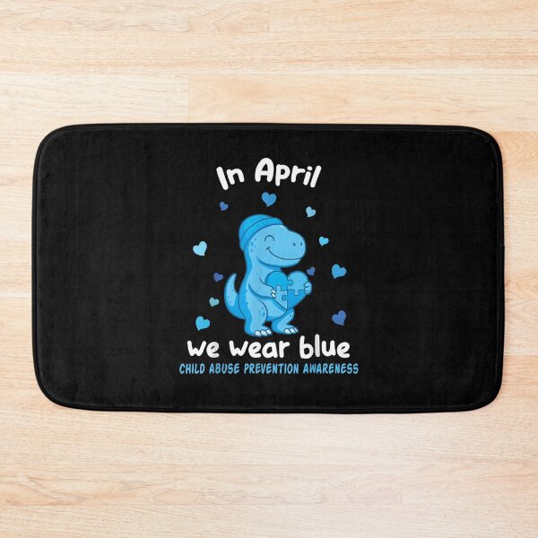 Item preview, Dino in April We Wear Blue Child Abuse Prevention Awareness designed and sold by Goleon12.
