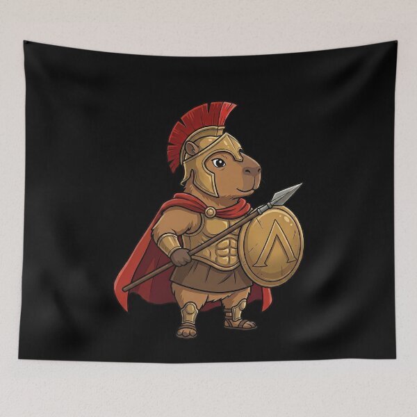 Item preview, Spartan Capybara Warrior Ancient Greek Soldier designed and sold by k3rstman1.