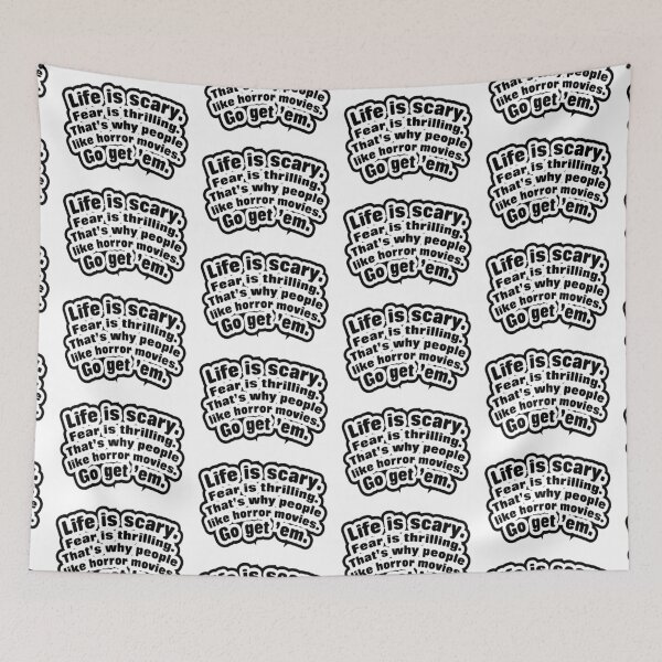Item preview, Life is scary fear is thrilling, blank or white background designed and sold by mntimg.