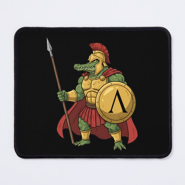Item preview, Spartan Crocodile Warrior with Spear and Shield designed and sold by k3rstman1.