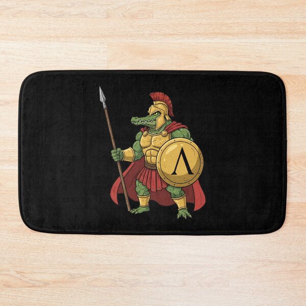Item preview, Spartan Crocodile Warrior with Spear and Shield designed and sold by k3rstman1.