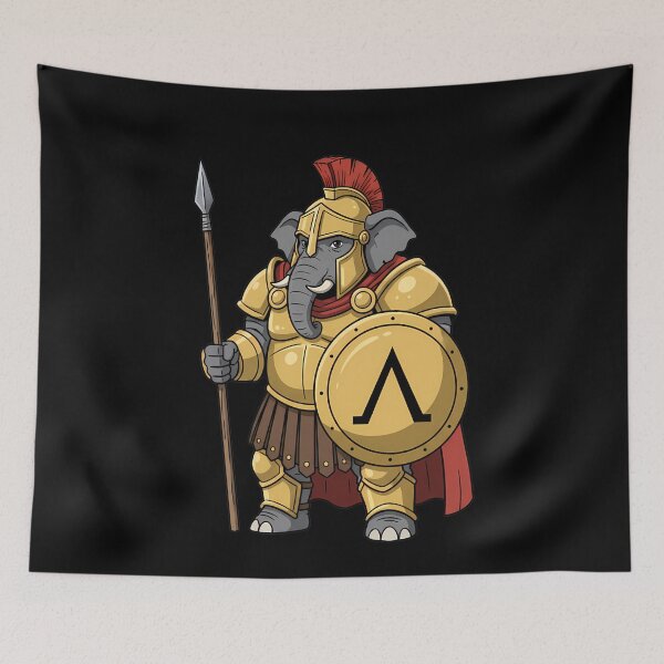 Item preview, Mighty Spartan Elephant Warrior in Golden Armor designed and sold by k3rstman1.