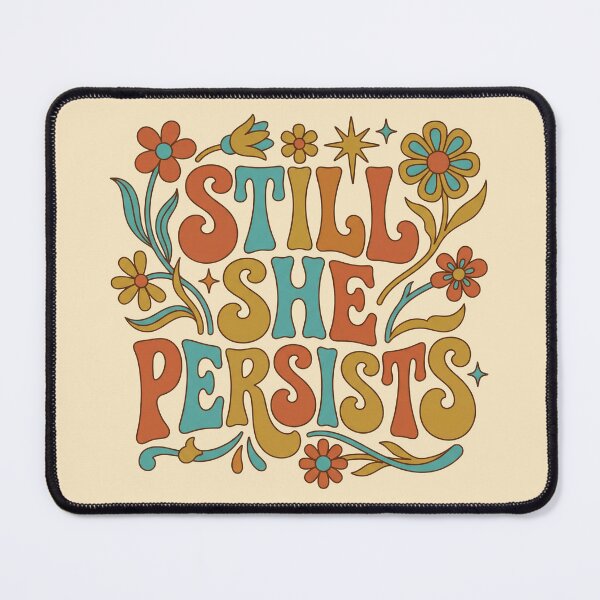 Item preview, Still She Persists Retro 70s Groovy Floral Empowerment designed and sold by AOG-DESIGNS.