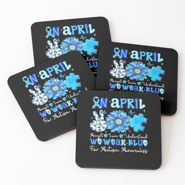 Item preview, Autism Awareness Month Sunflower in April We Wear Blue designed and sold by Goleon12.