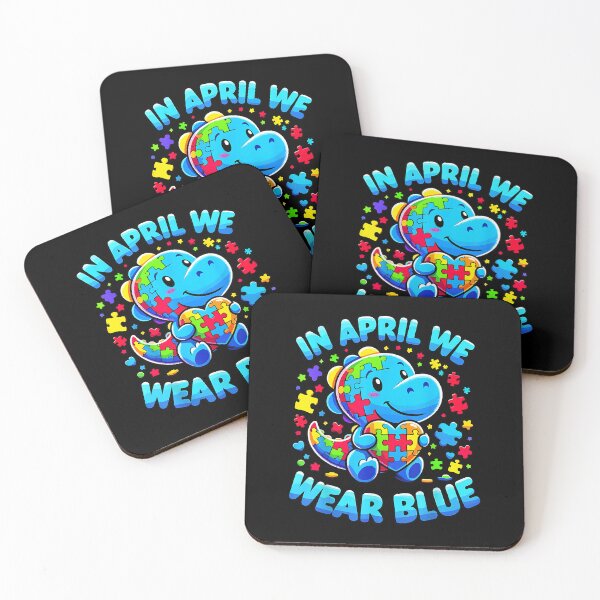 Item preview, Autism Awareness Dino in April We Wear Blue T-Rex designed and sold by Goleon12.
