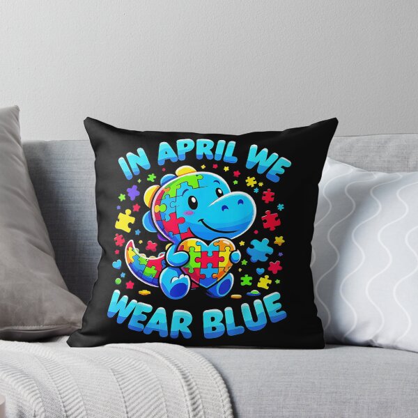 Item preview, Autism Awareness Dino in April We Wear Blue T-Rex designed and sold by Goleon12.