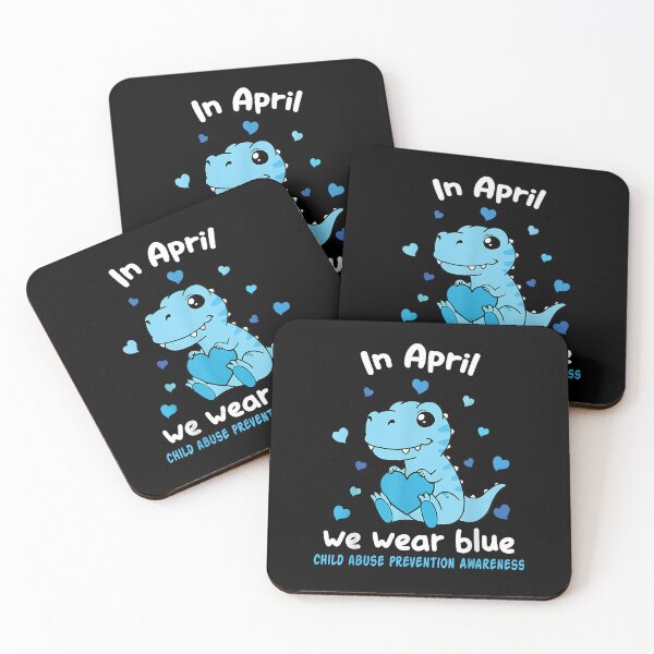 Item preview, Dino In April We Wear Blue Child Abuse Prevention Awareness designed and sold by Goleon12.