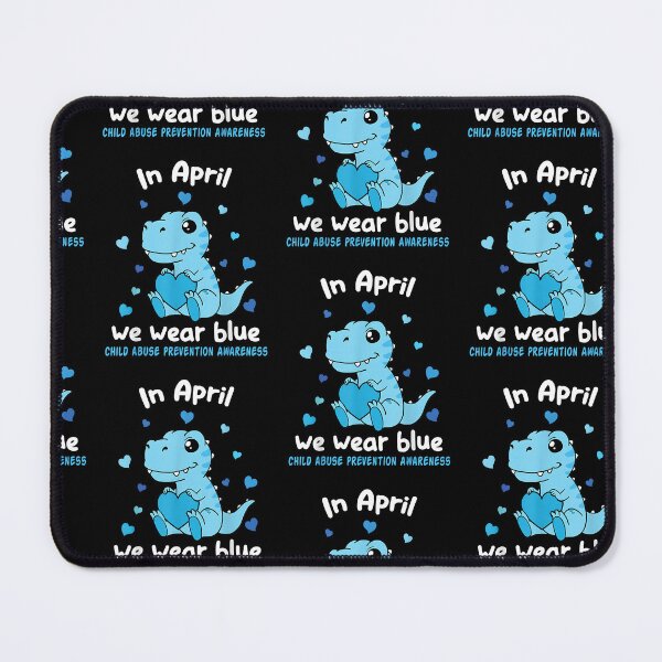Item preview, Dino In April We Wear Blue Child Abuse Prevention Awareness designed and sold by Goleon12.