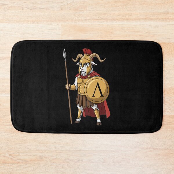 Item preview, Spartan Warrior Goat Ancient Greek Hoplite Mascot designed and sold by k3rstman1.
