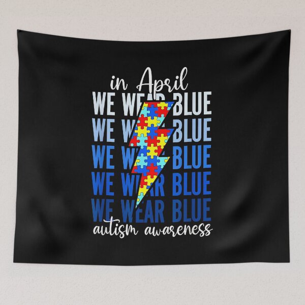 Item preview, Autism Rainbow In April We Wear Blue Autism Awareness Month designed and sold by Goleon12.