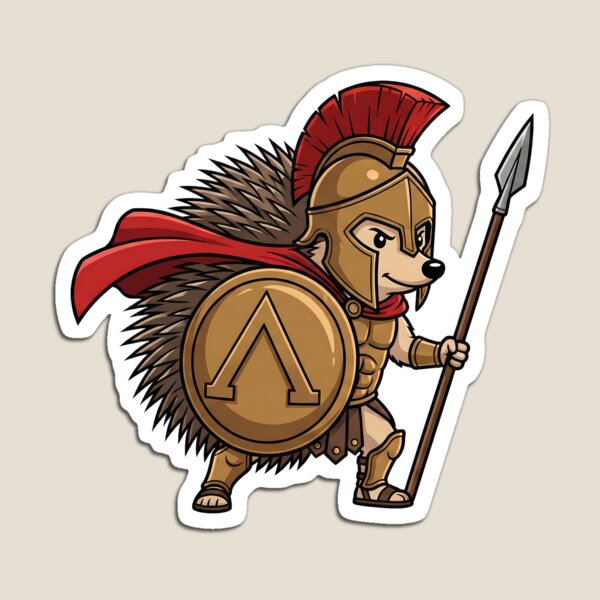 Item preview, Spartan Hedgehog Warrior Ancient Greek Soldier designed and sold by k3rstman1.
