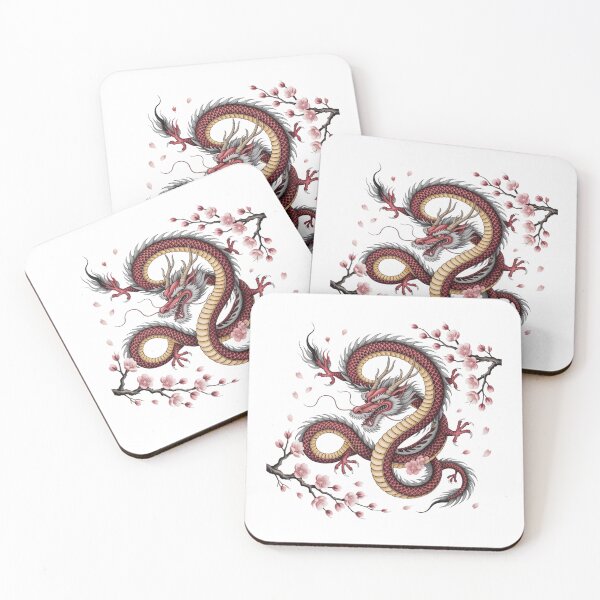 Item preview, Japanese Dragon with flowers designed and sold by ZACK ART.
