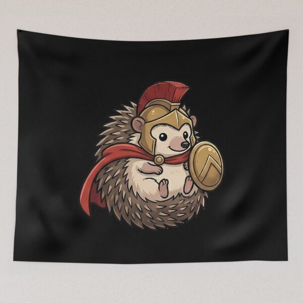 Item preview, Cute Spartan Hedgehog Warrior Ancient Greece designed and sold by k3rstman1.