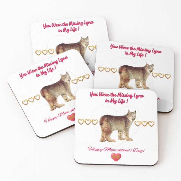 Item preview, Funny Canada Lynx Happy Meow-entine's Day designed and sold by MYCatStuff.