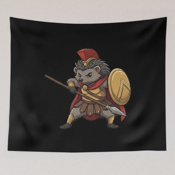 Item preview, Fierce Spartan Hedgehog Warrior Ancient Greece designed and sold by k3rstman1.
