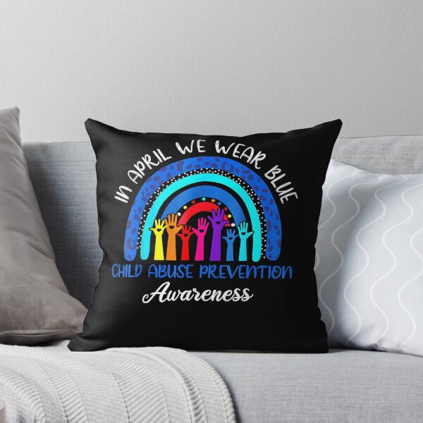 Item preview, In April We Wear Blue Child Abuse Awareness Rainbow designed and sold by Goleon12.