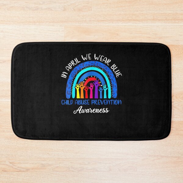 Item preview, In April We Wear Blue Child Abuse Awareness Rainbow designed and sold by Goleon12.