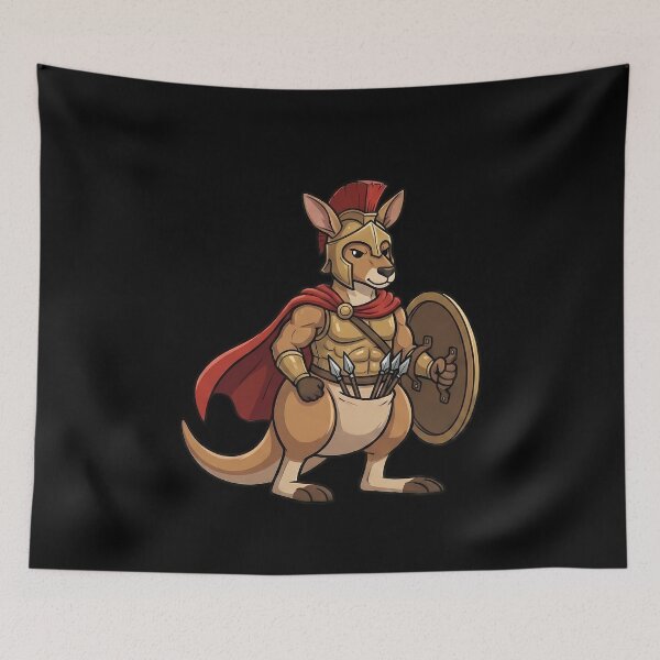 Item preview, Spartan Kangaroo Warrior Australian Marsupial Mascot designed and sold by k3rstman1.