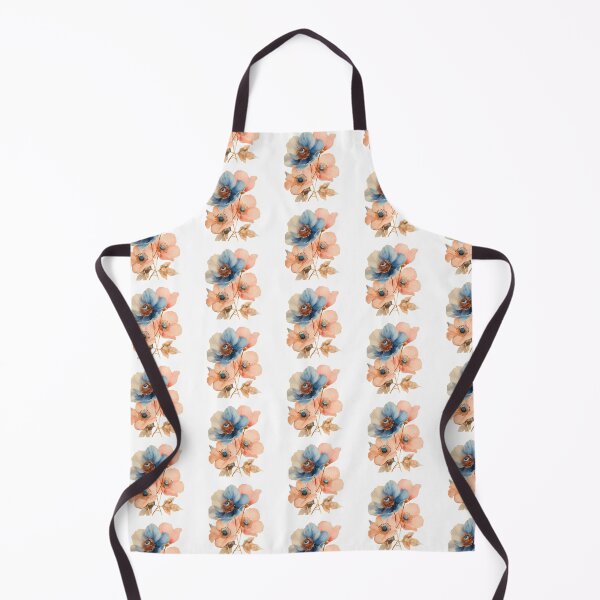 Item preview, ✨Soft Blue Peach Floral Illustration ✨ designed and sold by CheersTOGETHER.