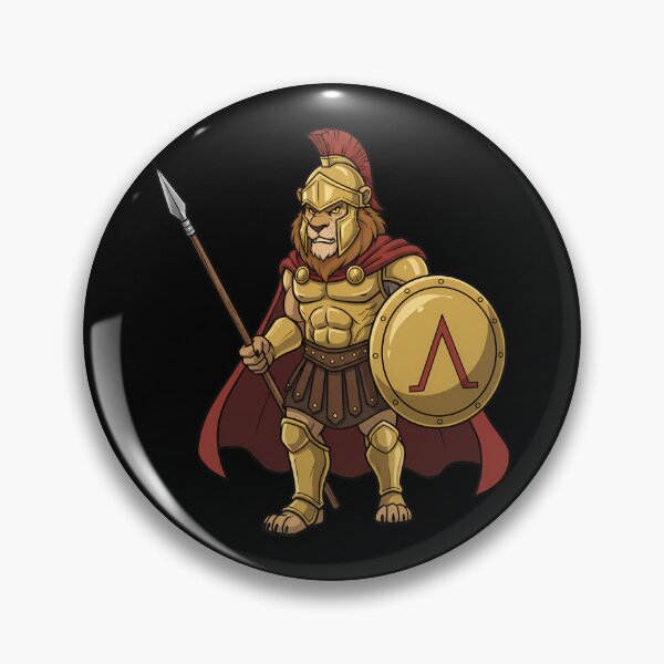 Item preview, Spartan Lion Warrior Ancient Greek Soldier Mascot designed and sold by k3rstman1.
