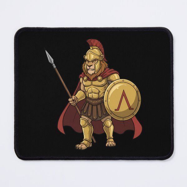 Item preview, Spartan Lion Warrior Ancient Greek Soldier Mascot designed and sold by k3rstman1.
