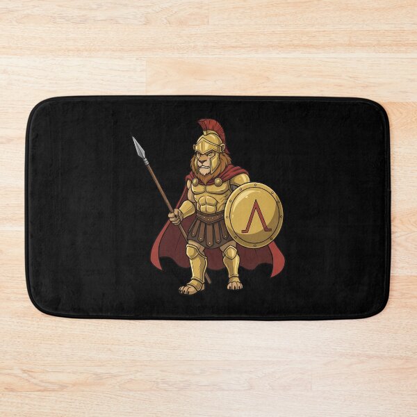 Item preview, Spartan Lion Warrior Ancient Greek Soldier Mascot designed and sold by k3rstman1.
