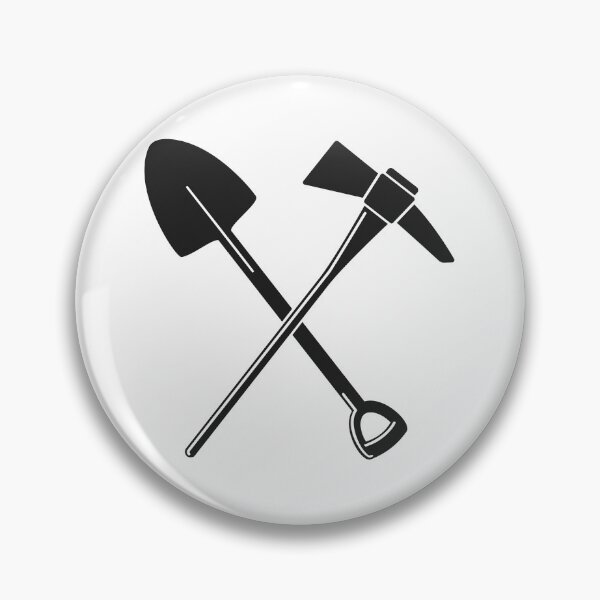 Item preview, Spade And Pick Axe Emblem Black Silhouette Vector designed and sold by THP Creative.
