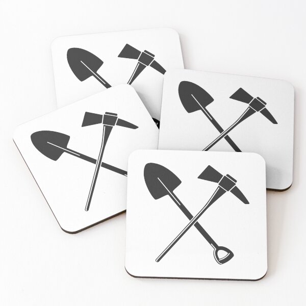 Item preview, Spade And Pick Axe Emblem Black Silhouette Vector designed and sold by THP Creative.