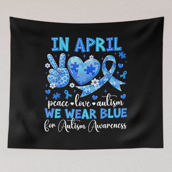 Item preview, in April We Wear Blue Autism Awareness Men Women Kids Autism designed and sold by Goleon12.