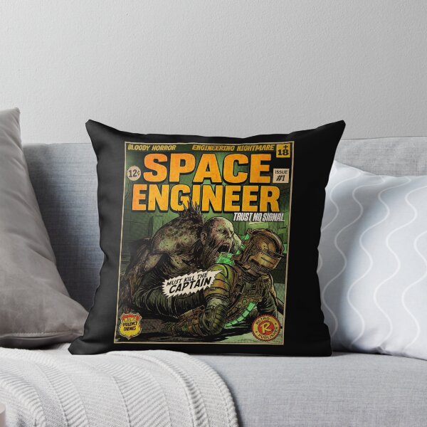 Item preview, Space Engineer Horror Gaming Retro Comic Cover Art designed and sold by Back2Collage.