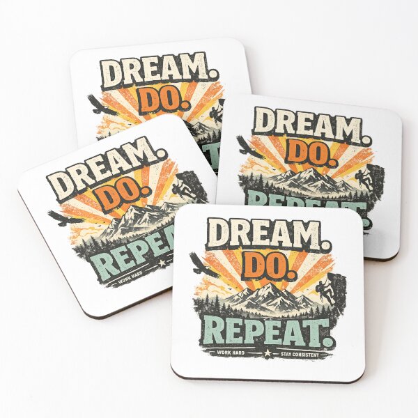 Item preview, Dream Do Repeat – Motivational Poster of Adventure and Mountains designed and sold by HeyHas.