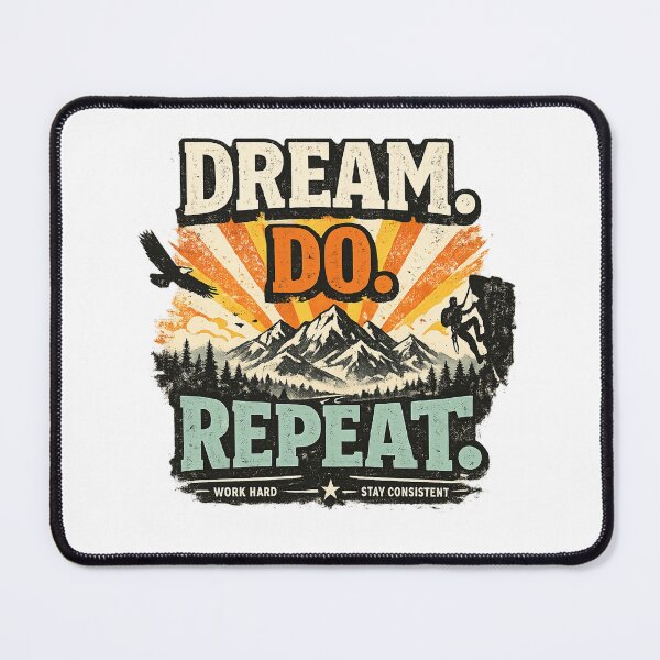 Item preview, Dream Do Repeat – Motivational Poster of Adventure and Mountains designed and sold by HeyHas.