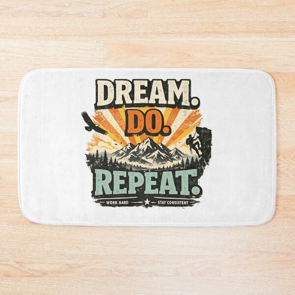 Item preview, Dream Do Repeat – Motivational Poster of Adventure and Mountains designed and sold by HeyHas.