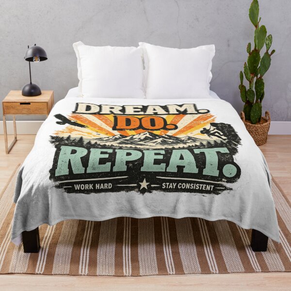 Item preview, Dream Do Repeat – Motivational Poster of Adventure and Mountains designed and sold by HeyHas.