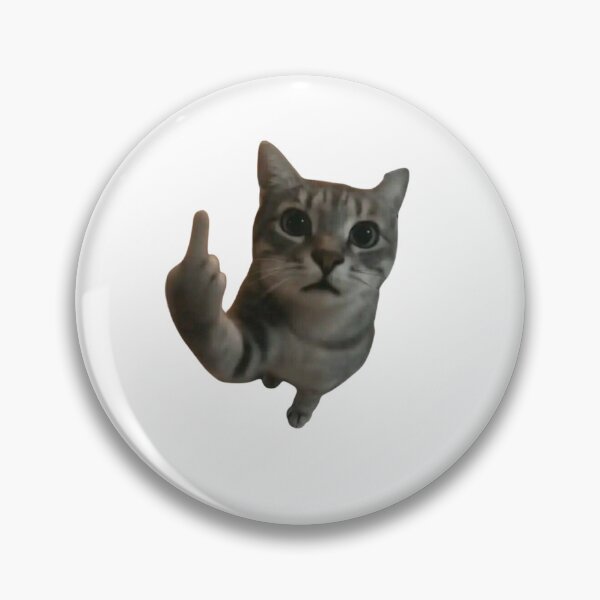 Item preview, Cat flipping off meme  designed and sold by booksandsundaes.