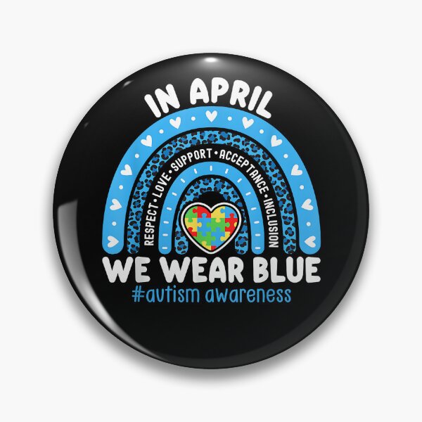 Item preview, Autism Awareness Rainbow In April We Wear Blue Ribbon Autism designed and sold by Goleon12.
