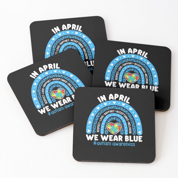 Item preview, Autism Awareness Rainbow In April We Wear Blue Ribbon Autism designed and sold by Goleon12.