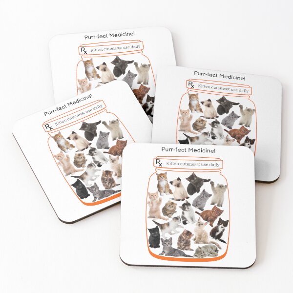 Item preview, Encouragement Get Well Cute Kitten Medicine Prescription designed and sold by MYCatStuff.