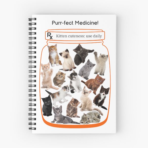 Item preview, Encouragement Get Well Cute Kitten Medicine Prescription designed and sold by MYCatStuff.