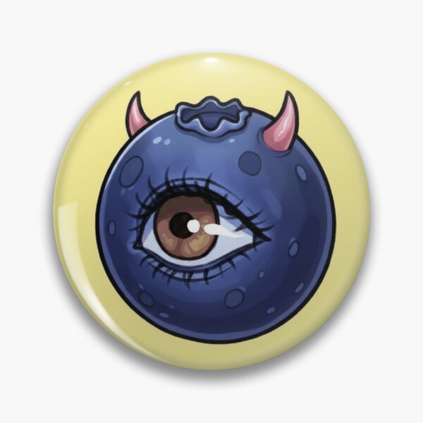 Item preview, Demon Blueberry with Eye – Cute Horror Dark Fruit designed and sold by HeyHas.