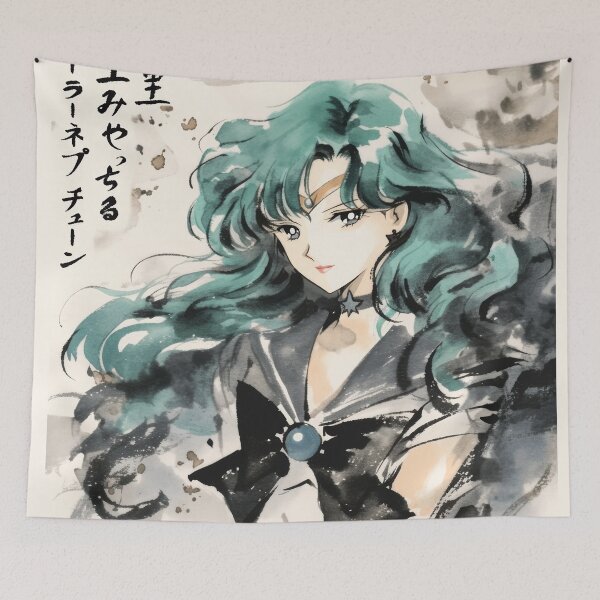 Item preview, Sailor Neptune Sumi-e  designed and sold by AnimeArsenalPrints.