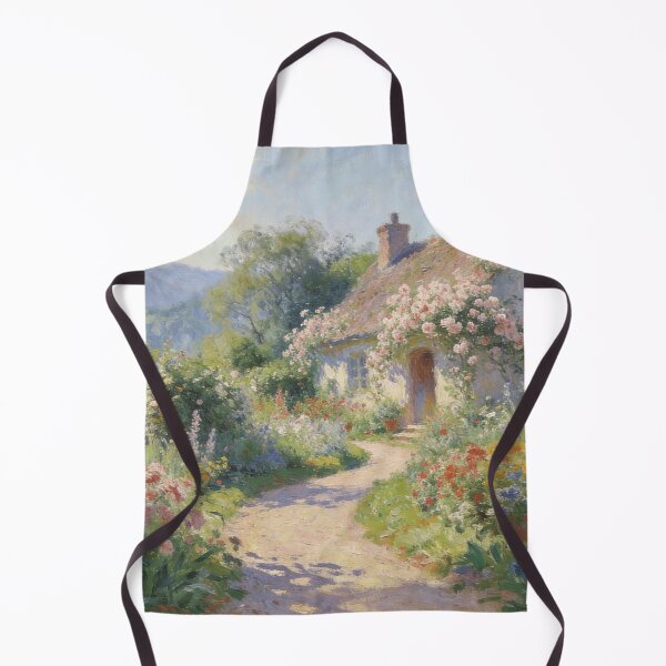 Item preview, Charming Cottage in Bloom, Soft Impressionist Nature Scene Decor designed and sold by BlareBlare.