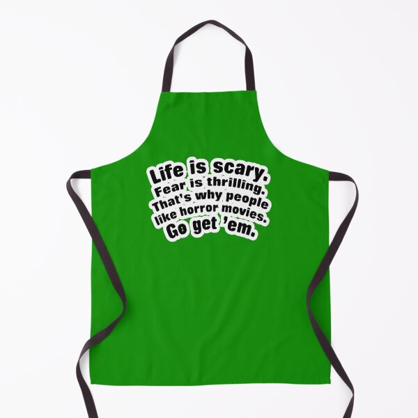 Item preview, Life is scary fear is thrilling, green background designed and sold by mntimg.