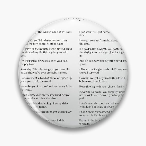 Artikelvorschau, Affirmationen in den Liedtexten von Debut bis Midnights entworfen und verkauft von MartinaStore.