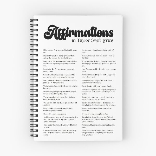 Item preview, Affirmations In Lyrics From Debut To Midnights designed and sold by MartinaStore.